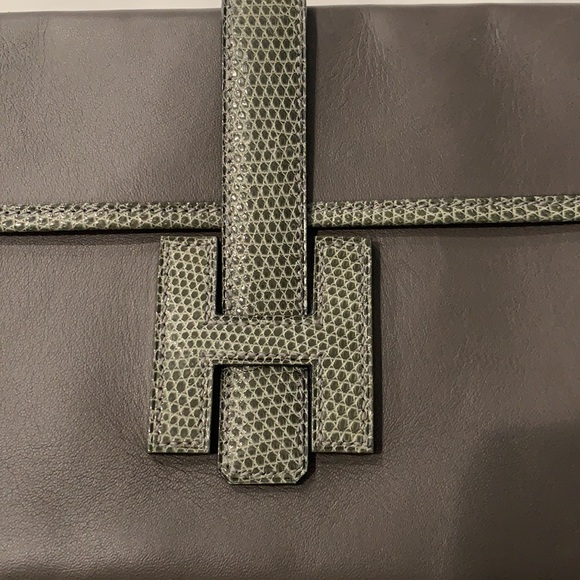 Hermes Swift Lizard JIGE Elan Touch 29 Clutch - Picture 2 of 8